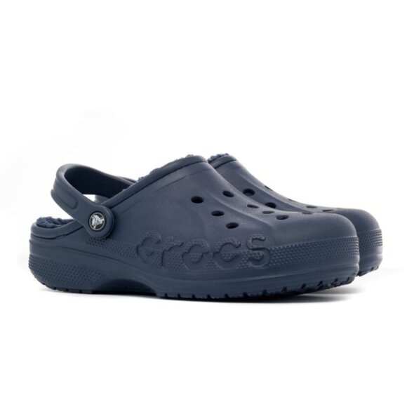 Crocs Men\'s‎ Navy Baya Lined 205969-463 Adjustable Slip-On Casual Clogs Size 9 main image 4